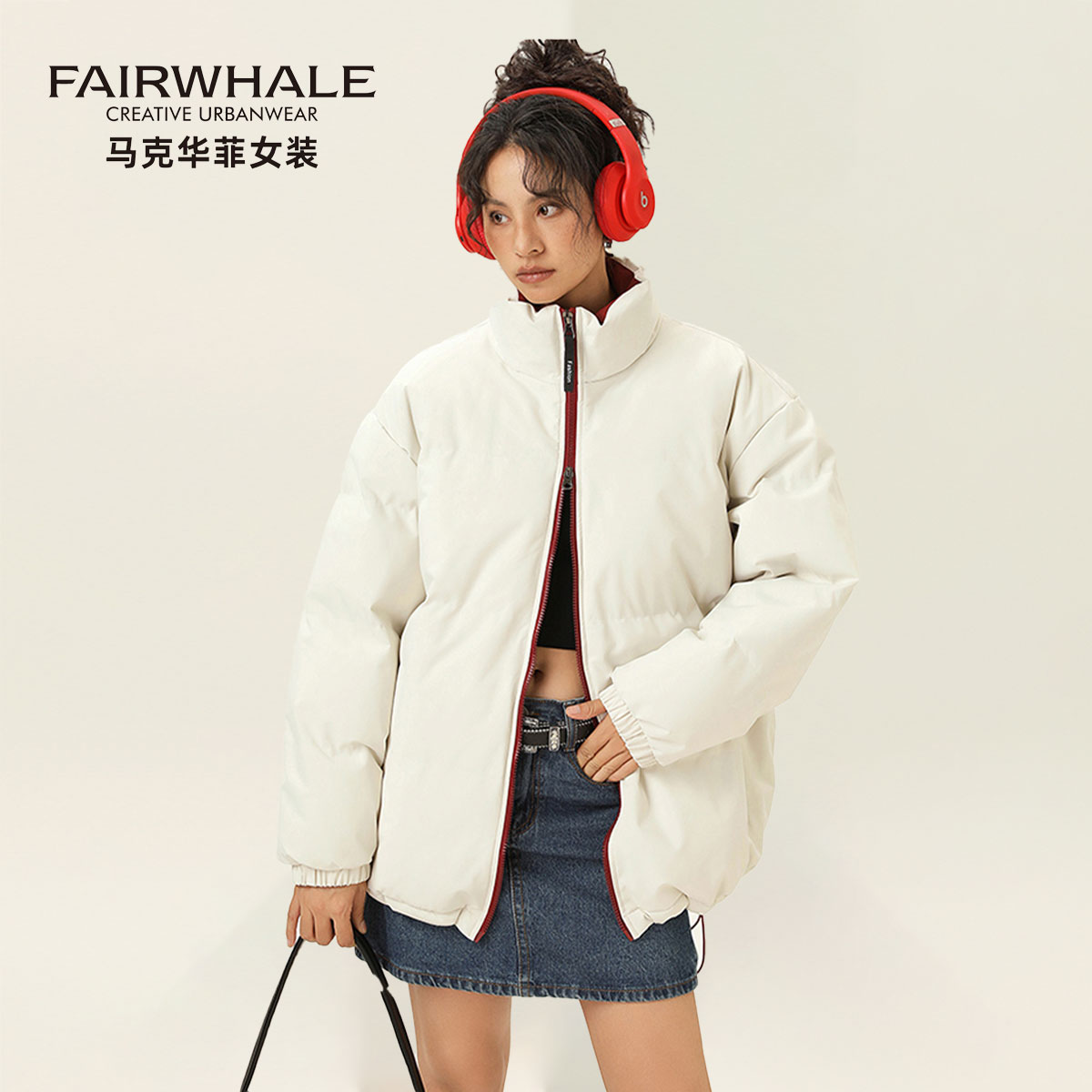 马克华菲冬季棉袄面包服棉衣女