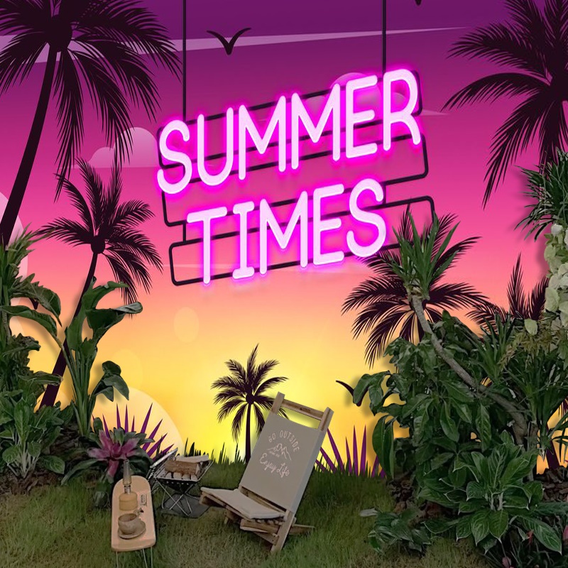 夏威夷海滩落日风景壁纸泰国餐厅棕榈树背景布海岛露营风酒吧壁纸