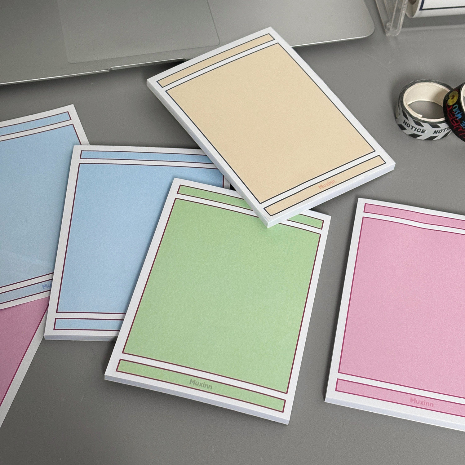ins简约便签本彩色方框便签纸无粘性diy手帐拼贴素材纸可撕小本子