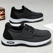 子男鞋 运动单鞋 夏季 透气牛仔布单鞋 鞋 百搭男式 新款 软底舒适跑步鞋