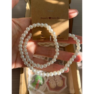 bm珍珠项链女新款大号6mm珍珠锁骨链国内代购正品brandymelville