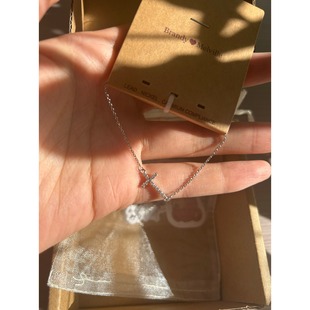 bm十字架手链女新款横向镶钻锆石手饰国内代购正brandymelville