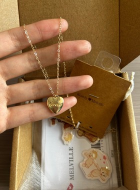 bm项链女forever字母爱心吊坠金色锁骨链超精致百搭国内代购正品