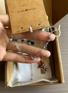 bm新款八芒星银色手链女学生锆石星星手饰bm爆款手链国内代购正品