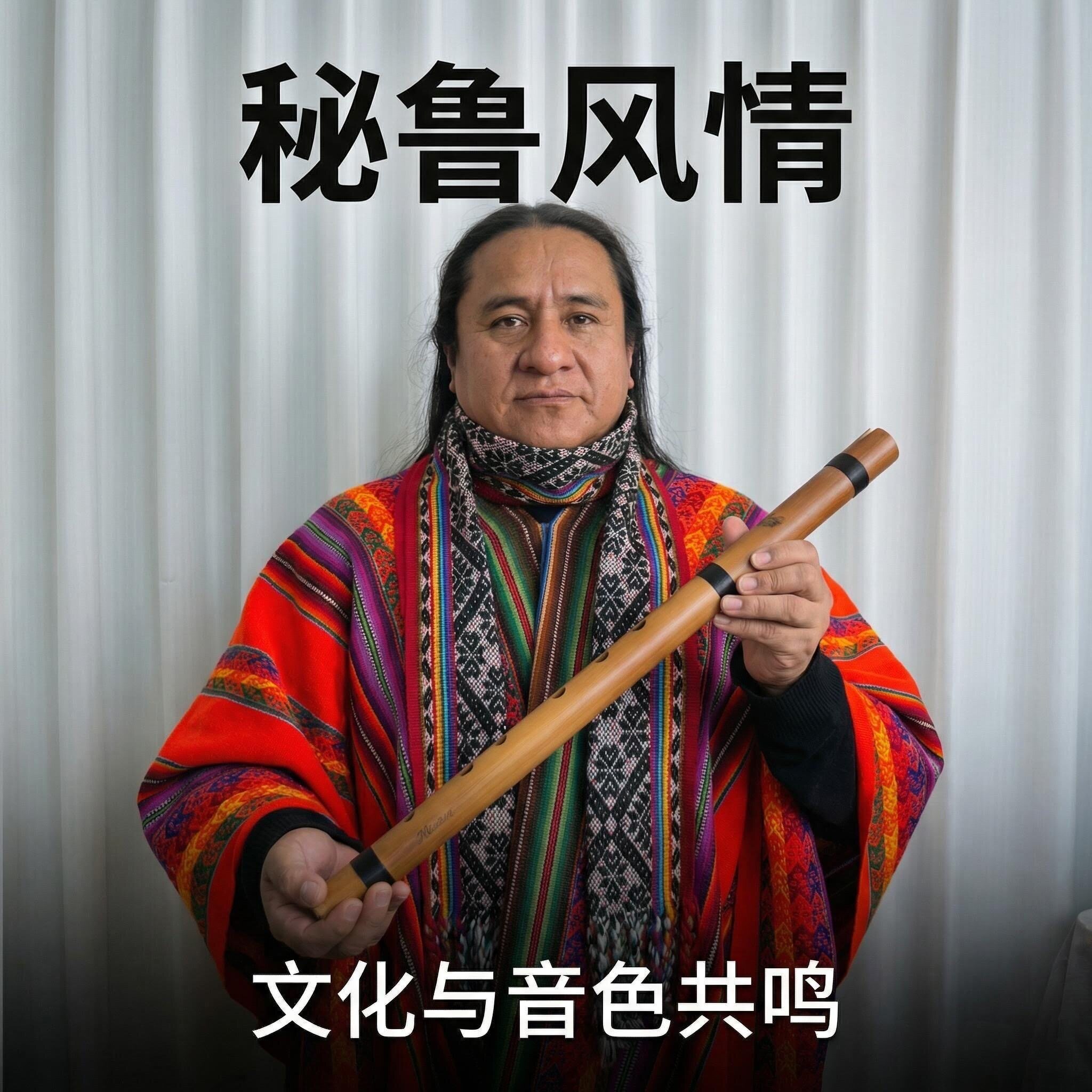 华曼LINO定制同款印加乐器秘鲁进盖那笛口木笛子专业演奏级专业