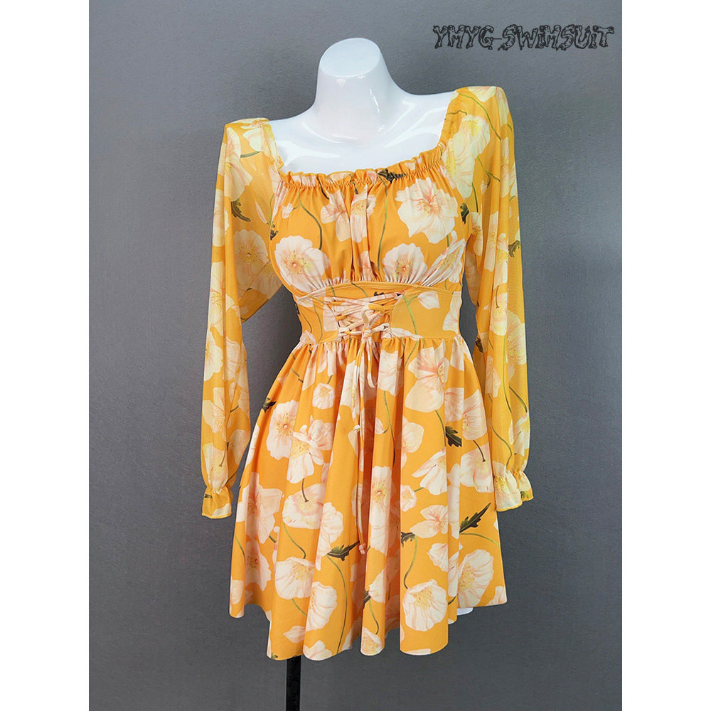 一米阳光泳衣女分体保守平角裤遮肉显瘦高级感2026年新款夏季泳装