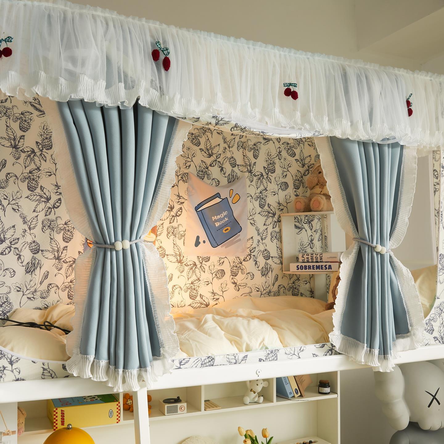 无涂层学生宿舍蚊帐一体式强遮光床帘2025新款上下铺专用床幔全包