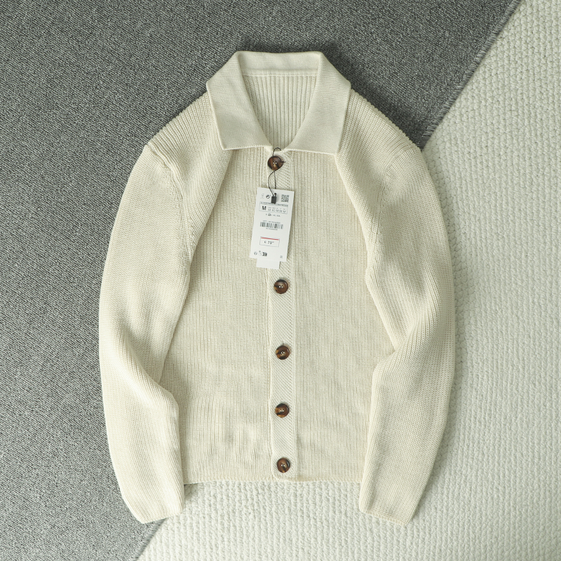 开衫翻领简约百搭休闲毛衣外套