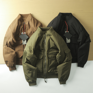 客供定织防风防泼水 !! 80绒 !! 秋冬压胶充绒保暖棒球领羽绒服