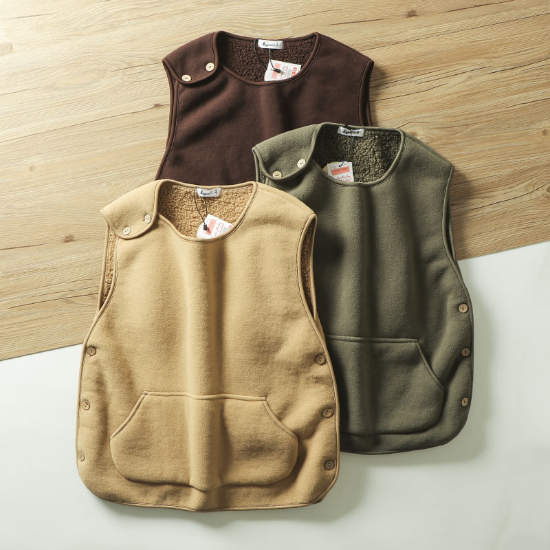 背心马甲摇粒绒羊羔绒保暖情侣款