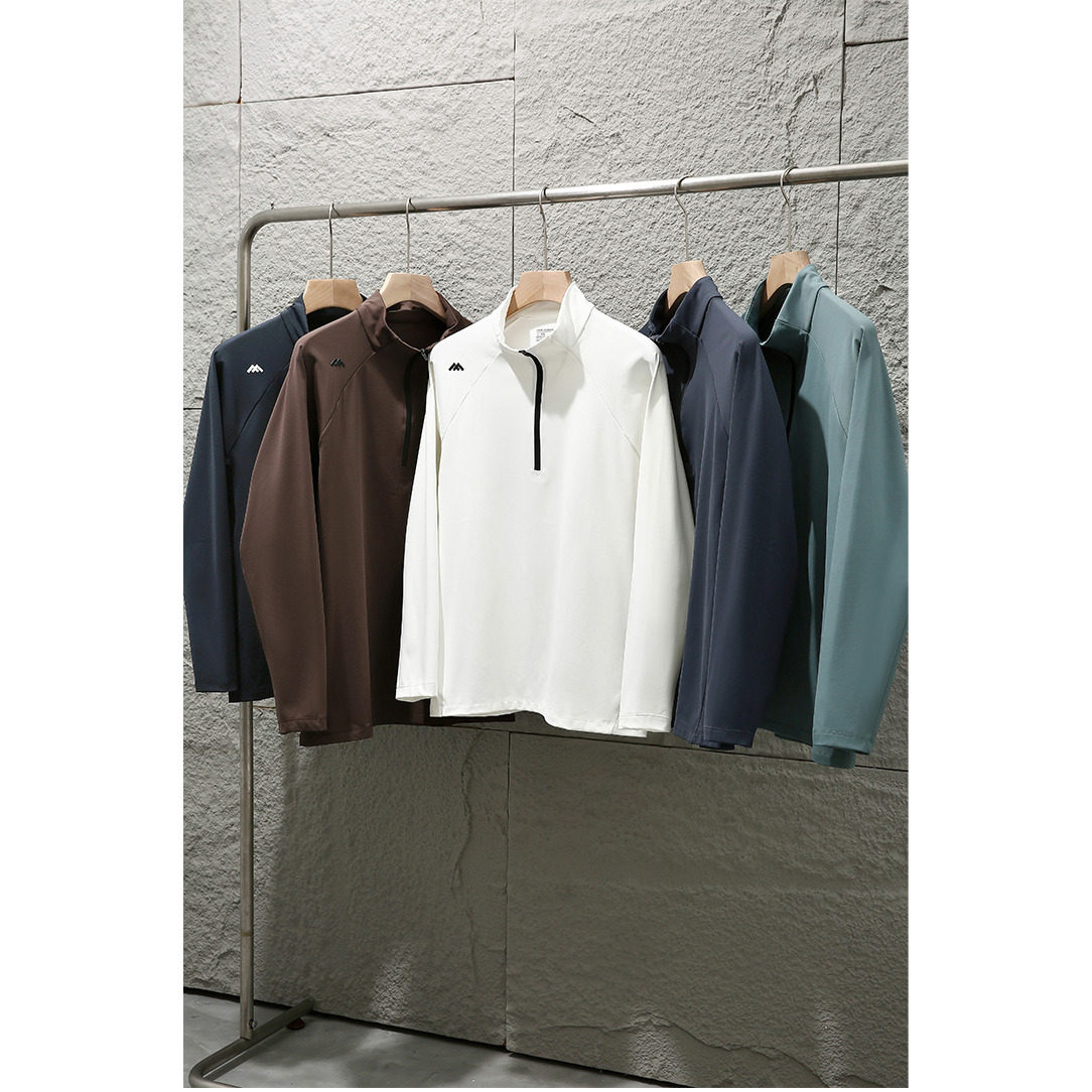 长袖户外运动立领保暖抓绒衣T恤