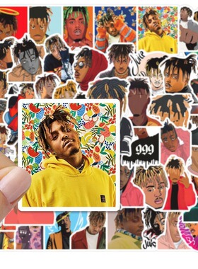 外贸歌手Juice Wrld涂鸦贴画手机壳行李箱笔记本电脑防水DIY贴纸