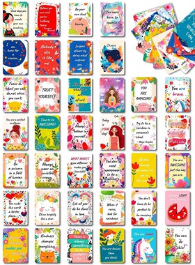 跨境女性自我疗愈加油打气激励贴纸开心正能量鸡汤贴画学英文贴纸