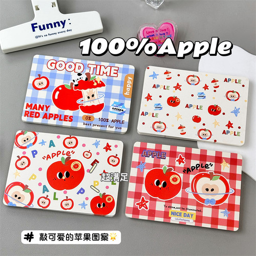 APPLE红苹果贺卡手写留言祝福高颜值ins风节日送礼小卡明信片礼物