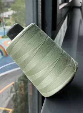 缝纫线402细线大卷5000米宝塔线纯涤纶缝纫机高速锁边平车草绿色3