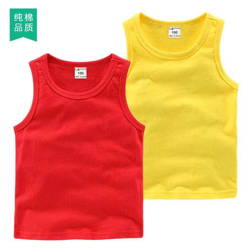 男童女童纯棉背心打底衫校服