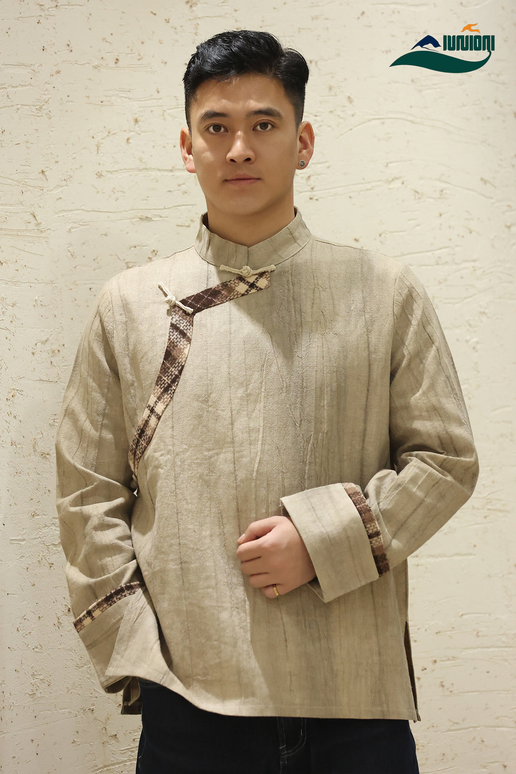 2024年新款藏式外套春夏男装藏服上衣藏装单层衬衣亚麻藏装服饰