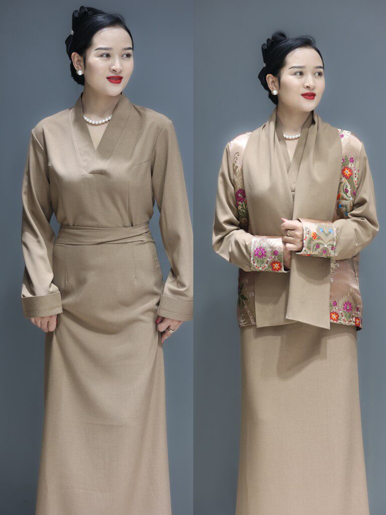 2023年新款女装拉萨服夏装两件套博拉西藏服连衣裙显瘦优雅时尚