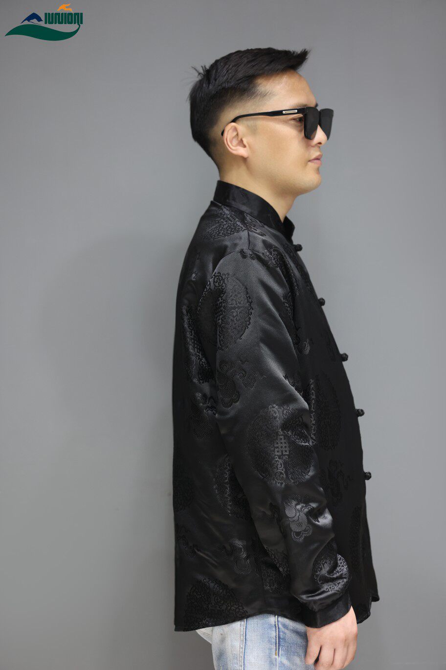 2023 NEW VERTICAL BUCKLE NEW CHINESE STYLE MENS SPRING AND SUMMER TIBETAN JACKET SINGLE LAYER TIBETAN CLOTHING SIMPLE TIBETAN JACKET THIN TOP