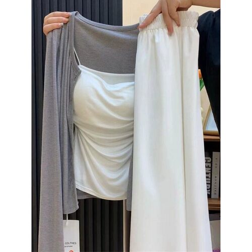 白色纯欲风绝美清纯带胸垫小吊带背心女春夏内搭外穿独特精致美背