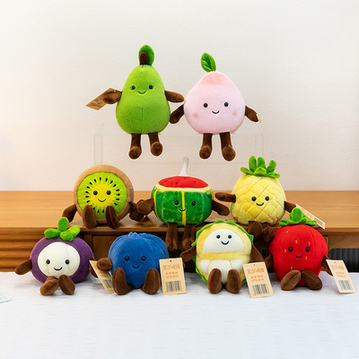新款可爱水果蔬菜毛绒桌伴公仔
