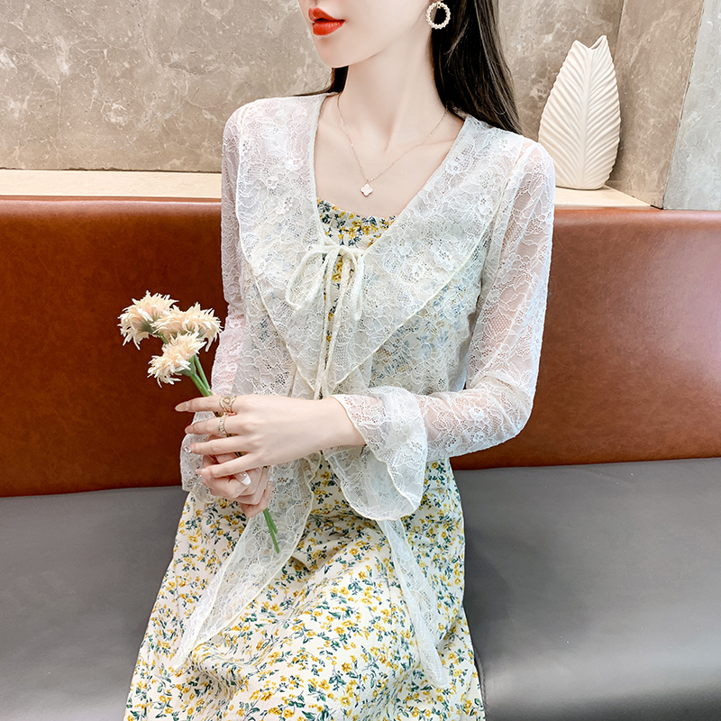 防晒衫蕾丝开衫夏薄外套女