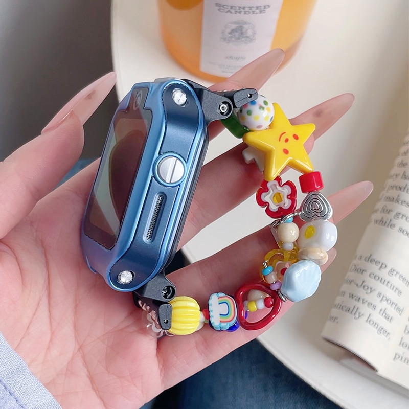 新品五彩缤纷diy手链适用华为儿童手表表带5X/5XPro/3Pro/4Pro/3X