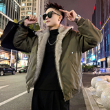 A212/P158控208两面穿座山雕毛领棉衣上衣翻领外套男1，男装棉衣，电商A256