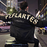 A60/特P128控168痞帅小伙潮流工装加厚外套字母棉衣男黑，男装棉衣，电商A256