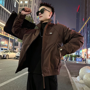 J187/P108控155插肩袖金属标结构款夹克外套男3，男装夹克，电商A256