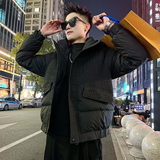 A215/P138控178连帽麦穗纹皮棉衣上衣外套男1，男装棉衣，电商A256