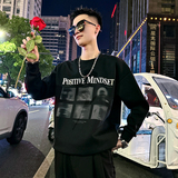 B160/P68控98潮牌韩版印花卫衣长袖男1，男装卫衣，电商A256