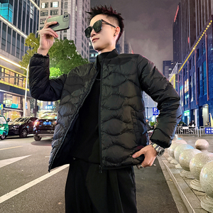 A202/P138控178标90绒棒球领行线羽绒内胆排骨服外套上衣男1图片