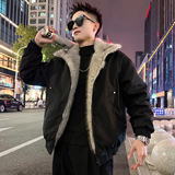 A212/P158控208两面穿座山雕毛领棉衣上衣翻领外套男4，男装棉衣，电商A256