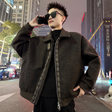 A221/P198控268格子拼接呢料夹棉加厚外套男3，女装短外套，电商A256