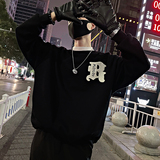 B33加绒/P78薄款特68控98小伙毛巾绣毛领卫衣加绒套头长袖男，男装卫衣，电商A256