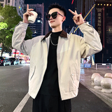 J173/P98控138简约撞色灯芯绒领夹克痞帅小伙帅气外套男4，男装夹克，电商A256
