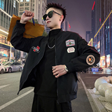 J191/P98控145多标贴布绣棒球领外套夹克男1，男装夹克，电商A256