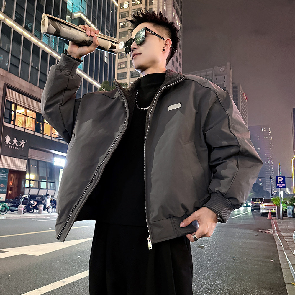 A200/P148控198短毛座山雕帅气毛领棉衣外套上衣男3,男装棉衣,电商A256
