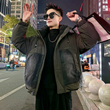 A220/P318控418连帽牛仔拼接90羽绒服男士上衣加厚保暖外套1，男装羽绒服，电商A256