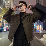 A222/P188控258结构款皮毛一体加厚外套男2，女装短外套，电商A256