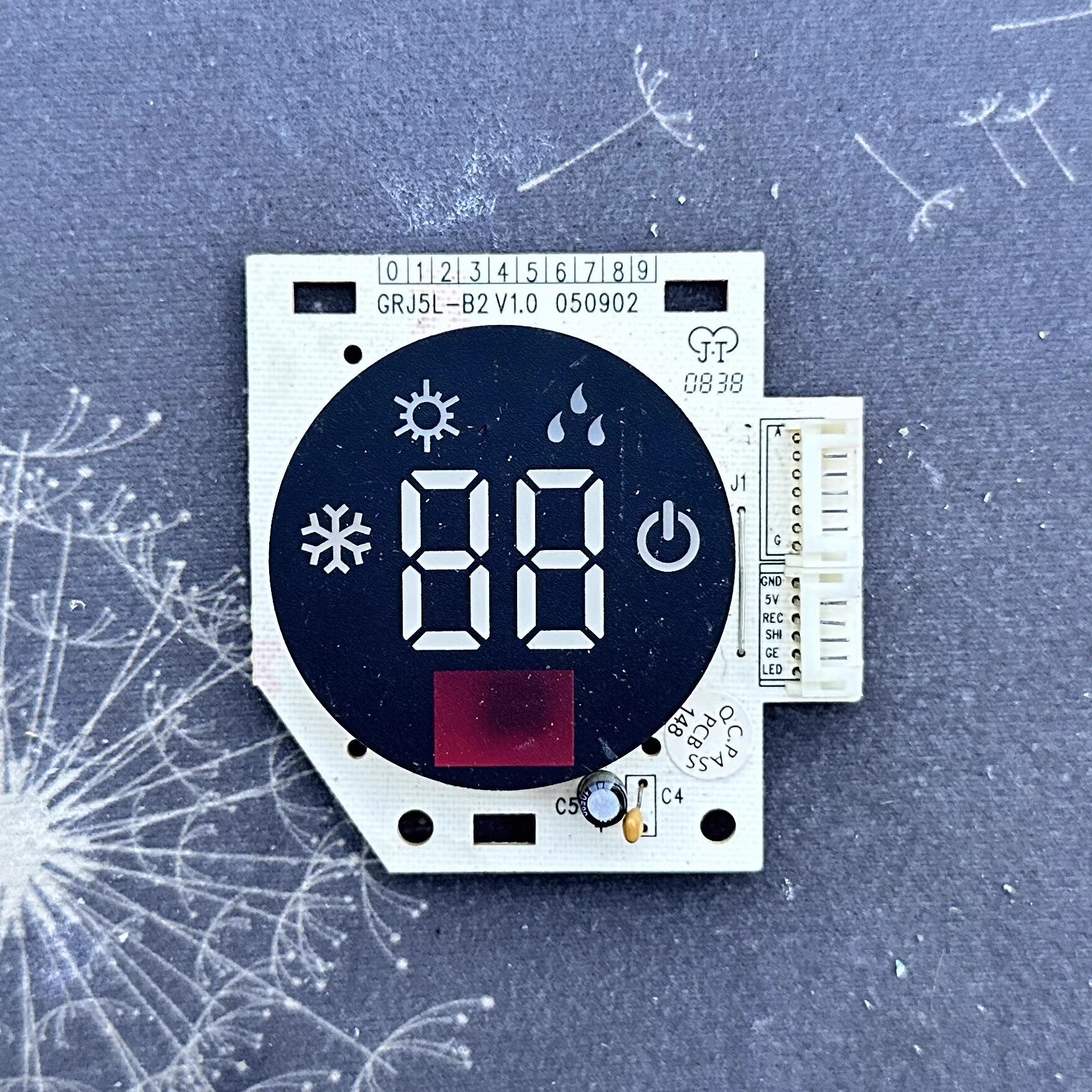 格力空调电脑显示板配件 接收板接收器grj5l-b2 m5l53d 30565043