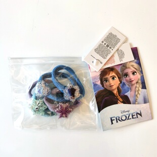 出口外贸冰雪奇缘高颜值儿童不伤发发圈饰品收纳袋幼儿园生日礼物