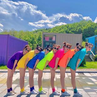 学生班服百搭短袖 新款 纯色宽松糖果色港风情侣T恤团体闺蜜姐妹装