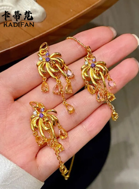 金店同款仿沙金白日焰火-星如雨绚丽烟花吊坠项链女时尚款锁骨链