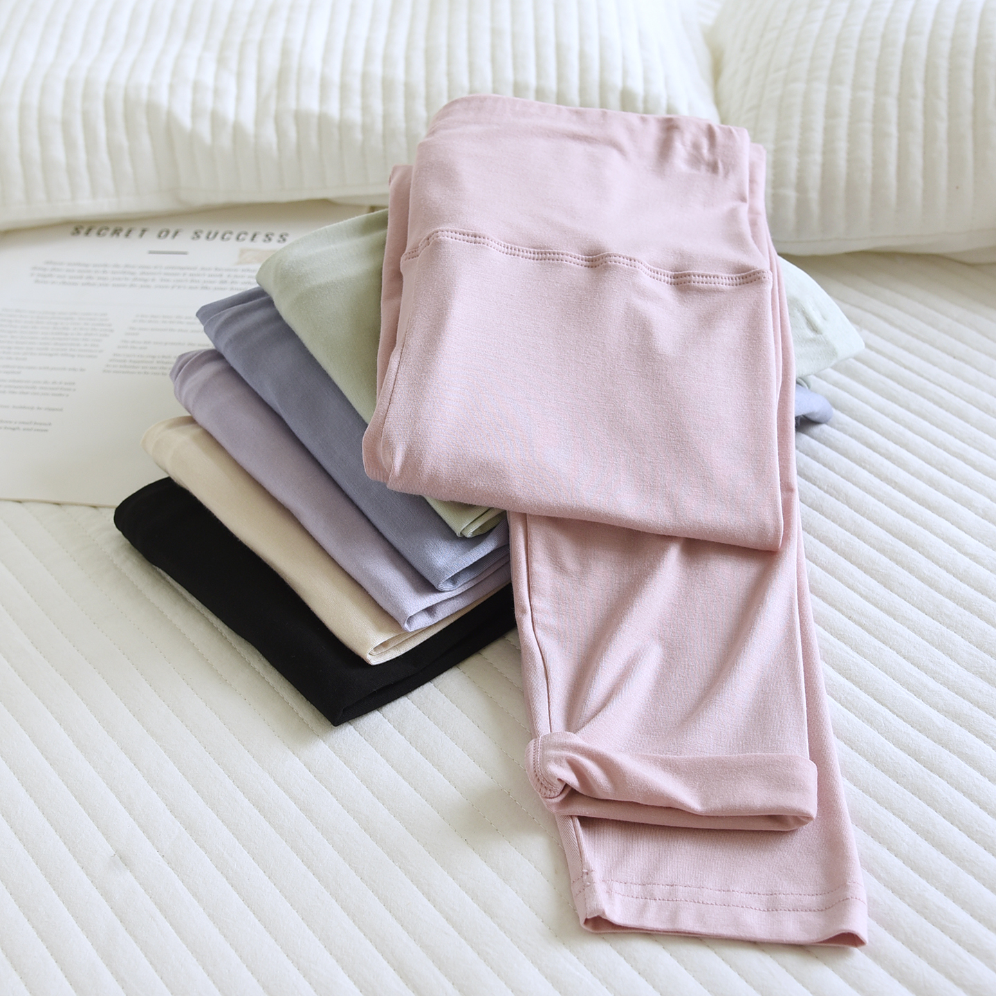 莫代尔秋裤女春秋薄款弹力修身打底长裤内穿睡裤家居裤运动瑜伽