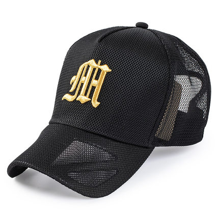 高顶帽子男夏季透气防晒遮阳帽女韩版显脸小棒球帽全网眼太阳帽薄