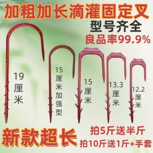 滴灌带卡子微喷带固定防风叉蔬菜大棚喷灌水带压管叉滴灌管固定器