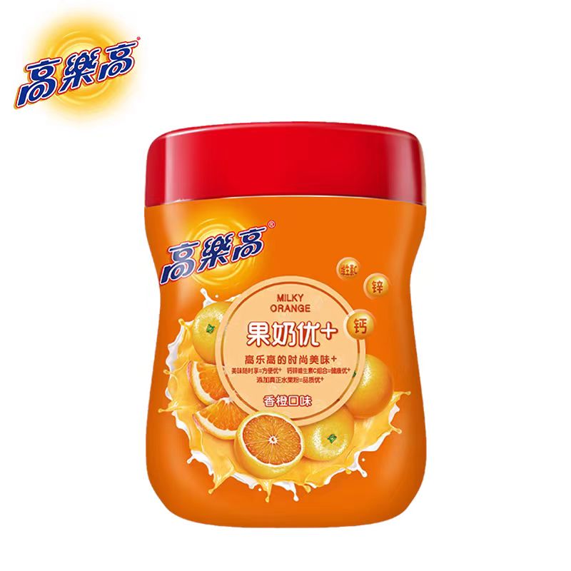 高乐高果奶优+350g香橙味果珍果汁粉速溶冲饮固体饮料
