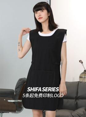 美发理发工作技师服防水防污双面围裙焗油围布大/中工服染发衣